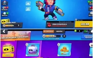 Conta Brawl Stars lvl 102 semi full com skin muito raras!!!