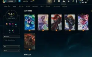 Unranked com 150 Champs e 246 Skins ( SUP / JG )