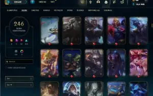 Unranked com 150 Champs e 246 Skins ( SUP / JG )