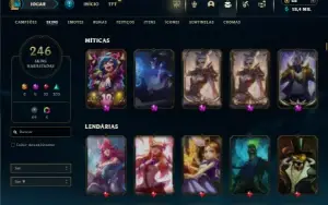 Unranked com 150 Champs e 246 Skins ( SUP / JG )