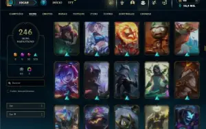 Unranked com 150 Champs e 246 Skins ( SUP / JG )