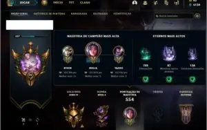 Conta ouro 4 com TODOS os champs e 122 skins