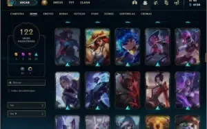 Conta ouro 4 com TODOS os champs e 122 skins