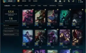 Conta ouro 4 com TODOS os champs e 122 skins
