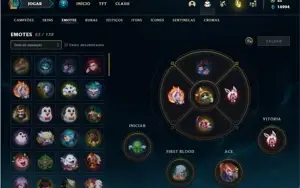 Conta prata 4 com 47 Skins e 84 Champs