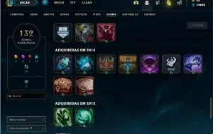 Conta prata 4 com 47 Skins e 84 Champs