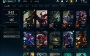 Conta prata 4 com 47 Skins e 84 Champs