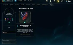 Conta prata 4 com 47 Skins e 84 Champs