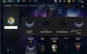 Conta prata 4 com 47 Skins e 84 Champs