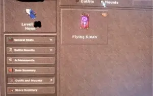 Kina lvl 61 / Char em rookgaard com montaria flying divan