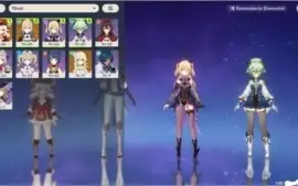 CONTA GENSHI IMPACT AR 32 KLEE É JEAN