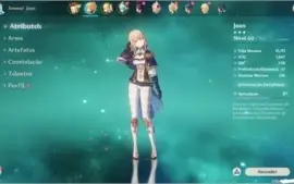 CONTA GENSHI IMPACT AR 32 KLEE É JEAN