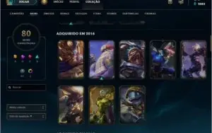 Conta Lol Gold 5, 108 Champions, 80 Skins (4 Vitoriosa)