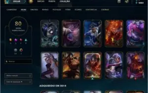 Conta Lol Gold 5, 108 Champions, 80 Skins (4 Vitoriosa)