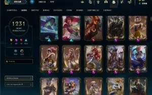 Conta DIAMANTE TFT - 1231 Skins LOL - Ex Challenger SoloQ