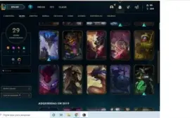Conta League of Legends Platina 3 lv96, 29 skins