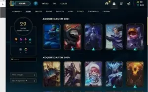 Conta League of Legends Platina 3 lv96, 29 skins