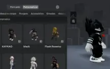 Conta Roblox criada em 2017, com vários intens de robux.