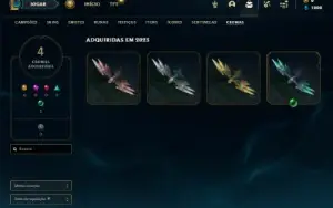 Esmeralda 1 com 43 Champs e 7 Skins + 9 Fragmentos