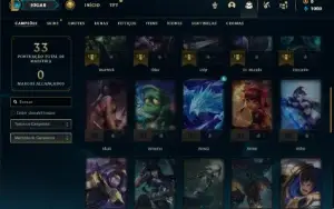 Esmeralda 1 com 43 Champs e 7 Skins + 9 Fragmentos