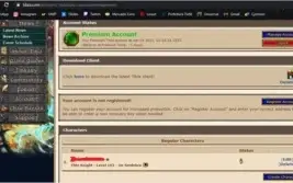 CONTA COM ELITE KNIGHT LVL 102 + 100 TIBIA COINS