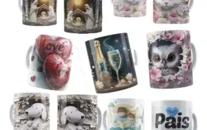 +1300 Artes 3d Para Sublimação De Canecas +super Bônus