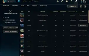 Conta ouro 3 com 150 Champs e 131 Skins