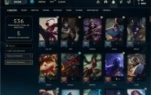 Conta ouro 3 com 150 Champs e 131 Skins