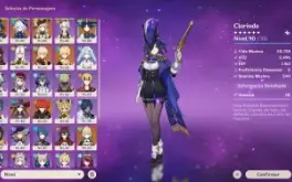 Conta genshi AR 53, Clorinde C3 + BIS, Furina C1 + BIS