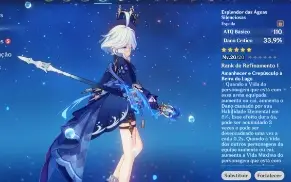 Conta Com Furina + Arma Assinatura (5 Estrelas 🌟) (Ar 46)