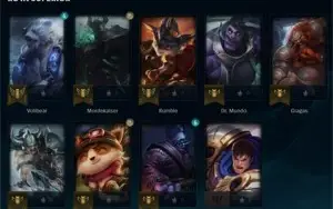 Conta LOL ouro 2 (platina 4 flex) 57% WinRate 9 Skins Lindas
