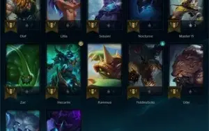 Conta LOL ouro 2 (platina 4 flex) 57% WinRate 9 Skins Lindas