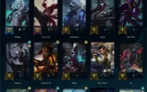 Conta LOL ouro 2 (platina 4 flex) 57% WinRate 9 Skins Lindas