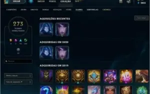 Conta League of Legends 859 Skins
