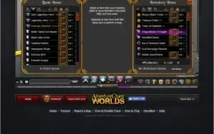 Conta AQW +100 itens Rara