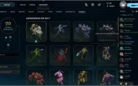 Conta league of legends ativa desde 2012, + 200 skins