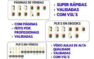 Mega Pack PLR + Páginas de vendas + VSL