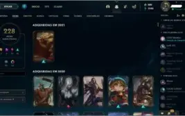 Conta com 228 skin e iconi de desafiante