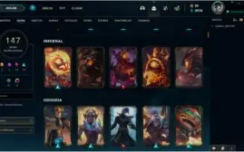 Conta LOL Plat IV - 95 Champs e 149 Skins