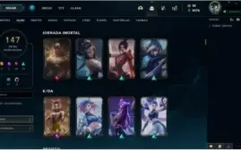 Conta LOL Plat IV - 95 Champs e 149 Skins