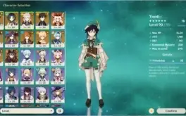 Conta [AR55] Todos os personagens Limitados até a Eula