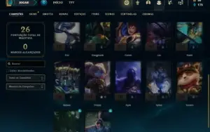 Conta Unranked lv 23 com 22 Champs e 7 Skins + 1 Ultimate
