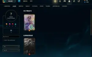 Conta Unranked lv 23 com 22 Champs e 7 Skins + 1 Ultimate