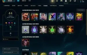 Conta Unranked lv 23 com 22 Champs e 7 Skins + 1 Ultimate