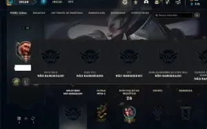 Conta Unranked lv 23 com 22 Champs e 7 Skins + 1 Ultimate