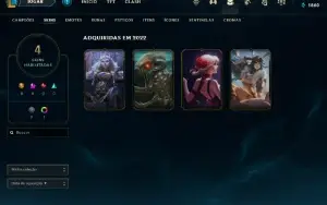 Conta PLATINA 4 | 62% Win - Lol (League Of Legends) Elomoon