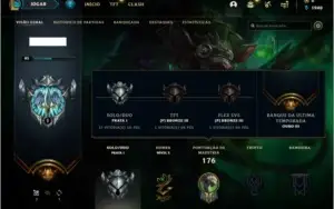 Conta prata 1 com 17 skins e 63 champs