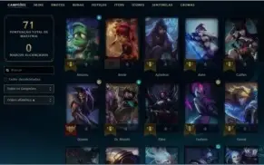 conta platina 4 com skins boas 49 champs