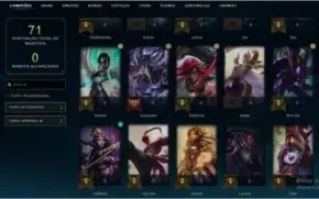 conta platina 4 com skins boas 49 champs