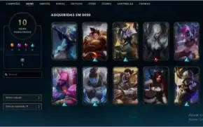 conta platina 4 com skins boas 49 champs